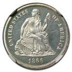 1866 Liberty Seated Dime PF-65 Cameo NGC