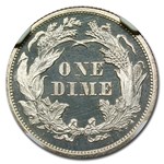 1866 Liberty Seated Dime PF-65 Cameo NGC