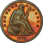1866 Liberty Seated Dollar Pattern PR-65+ PCGS CAC (Brown, J-541)