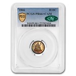 1866 Liberty Seated Half Dime PR-66+ Cameo PCGS CAC