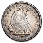 1866 Liberty Seated Half Dollar AU