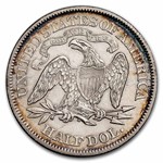 1866 Liberty Seated Half Dollar AU