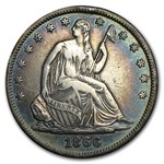 1866 Liberty Seated Half Dollar XF Details (Cleaned)