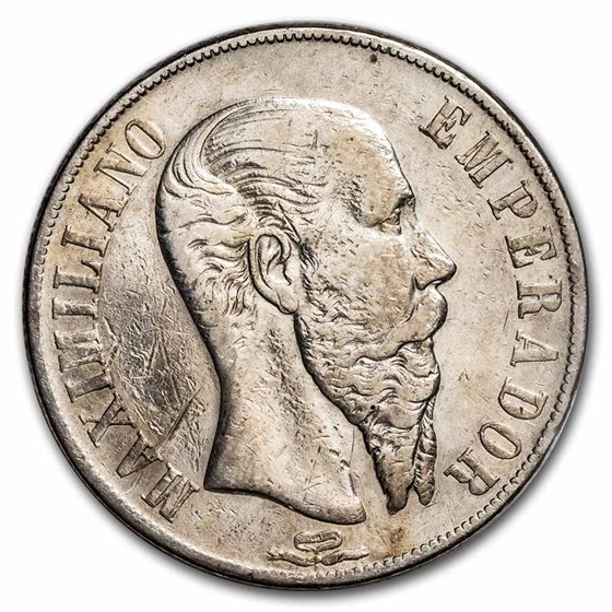 1866-Mo Mexico Silver Peso Maximilian I VF 1866-Mo Mexico Silver Peso Maximilian I VF