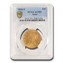 1866-S $10 Liberty Gold Eagle AU-55+ PCGS (Motto)
