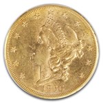 1866-S $20 Liberty Gold Double Eagle No Motto MS-61 PCGS