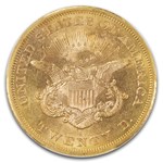1866-S $20 Liberty Gold Double Eagle No Motto MS-61 PCGS
