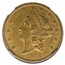 1866-S $20 Liberty Gold Double Eagle w/Motto AU-55 NGC CAC