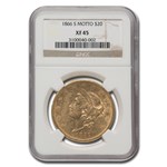 1866-S $20 Liberty Gold Double Eagle w/Motto XF-45 NGC