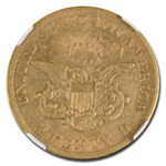 1866-S $20 Liberty Gold Double Eagle XF-45 NGC (No Motto)