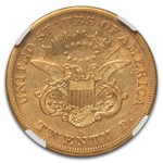 1866-S $20 Liberty Gold Double Eagle XF-45 NGC (No Motto)