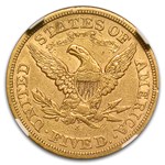 1866-S $5 Liberty Gold Half Eagle AU-53 NGC (Motto)