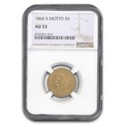 1866-S $5 Liberty Gold Half Eagle AU-53 NGC (Motto)