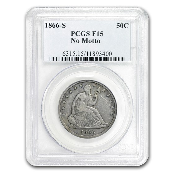 1866-S Liberty Seated Half Dollar F-15 PCGS (No Motto) 1866-S Liberty Seated Half Dollar F-15 PCGS (No Motto)
