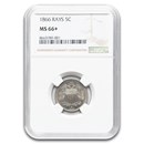 1866 Shield Nickel MS-66+ NGC