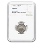 1866 Shield Nickel MS-66+ NGC