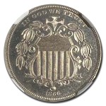 1866 Shield Nickel PF-67 Cameo NGC (Rays)