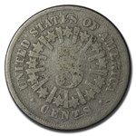 1866 Shield Nickel w/Rays AG