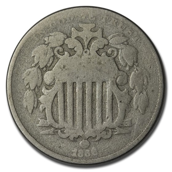 1866 Shield Nickel w/Rays AG 1866 Shield Nickel w/Rays AG
