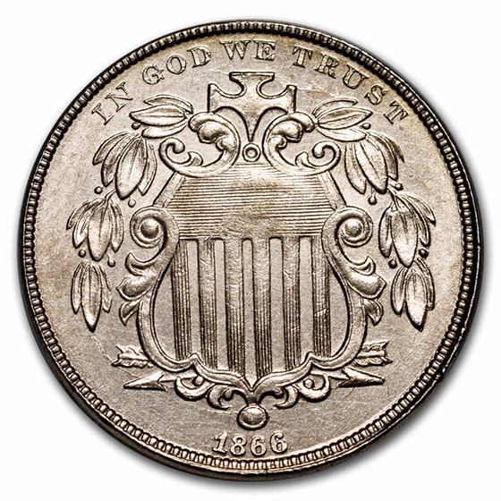 1866 Shield Nickel w/Rays BU 1866 Shield Nickel w/Rays BU