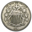 1866 Shield Nickel w/Rays VF
