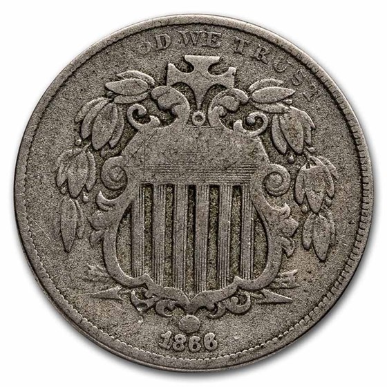 1866 Shield Nickel w/Rays VG 1866 Shield Nickel w/Rays VG