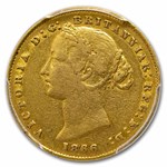 1866-SY Australia Gold Sovereign Victoria VF-30 PCGS
