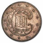 1866 Three Cent Silver XF-45 PCGS