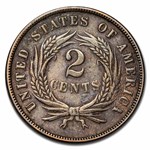 1866 Two Cent Piece AU