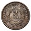 1866 Two Cent Piece AU