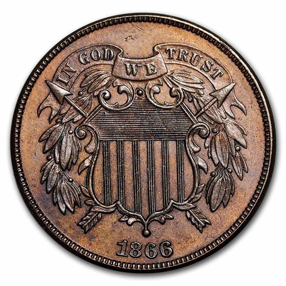 1866 Two Cent Piece BU