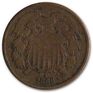 1866 Two Cent Piece Good 1866 Two Cent Piece Good