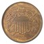 1866 Two Cent Piece MS-65 NGC (Red/Brown)