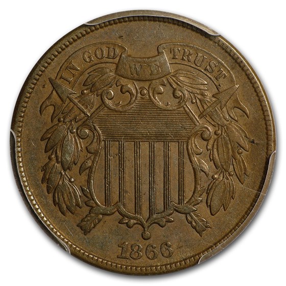 1866 Two Cent Piece XF 1866 Two Cent Piece XF