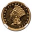 1867 $1 Indian Head Gold PF-61 Cameo NGC