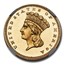 1867 $1 Indian Head Gold PF-65 Cameo NGC CAC