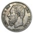 1867-1876 Belgium Silver 5 Francs Avg Circ (Random, ASW .7234)