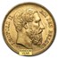 1867-1914 Belgium Gold 20 Francs Leopold II (AU)