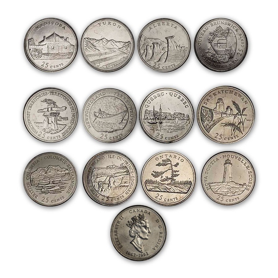 Buy 18671992 Canada 12coin 125 Quarters Set BU APMEX Buy 18671992 Canada 12coin 125 Quarters Set BU APMEX