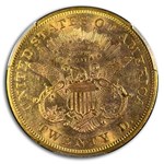 1867 $20 Liberty Gold Double Eagle MS-61 PCGS