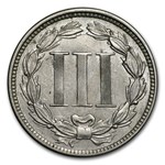 1867 3 Cent Nickel AU