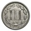 1867 3 Cent Nickel AU