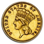1867 $3 Gold Princess XF-45 PCGS