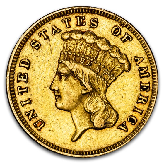 1867 $3 Gold Princess XF-45 PCGS
