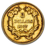 1867 $3 Gold Princess XF-45 PCGS
