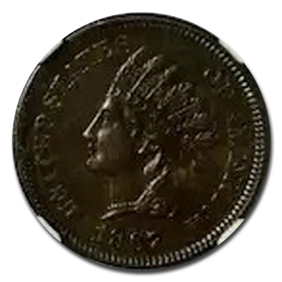 1867 Indian Head Cent AU-58 NGC