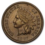 1867 Indian Head Cent AU