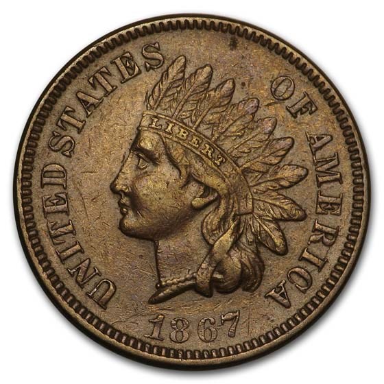 1867 Indian Head Cent AU 1867 Indian Head Cent AU