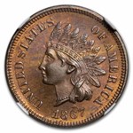 1867 Indian Head Cent MS-64 NGC (Red/Brown)