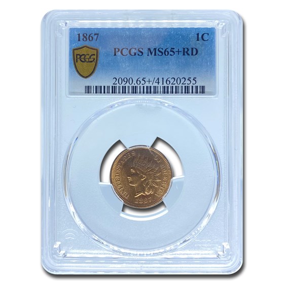 1867 Indian Head Cent MS-65 PCGS (Red) 1867 Indian Head Cent MS-65 PCGS (Red)